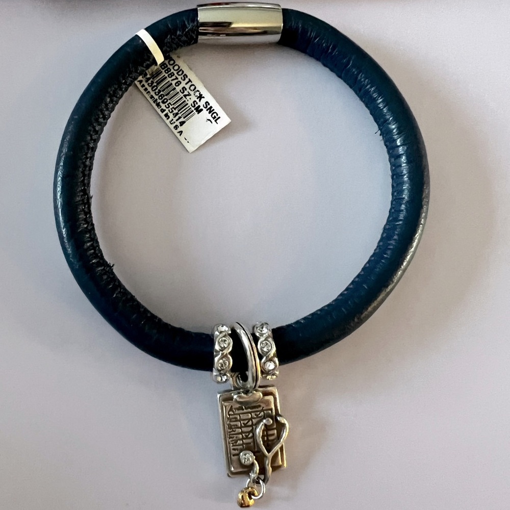 NEW Brighton bracelet (dark blue) with nursing charm and 2 infinity spacers.